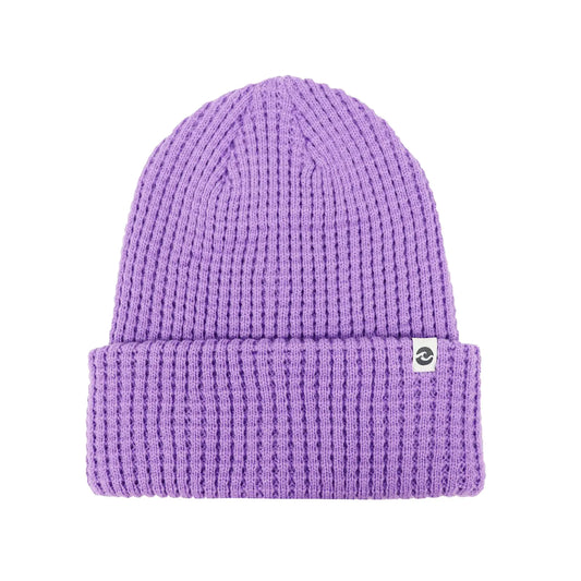 KDWAVE Classic Waffle Beanie for Men and Women Winter Cuffed Knit Hat Warm Thick Double Layer Slouchy Ultra-Soft Beanie Hats Lavender
